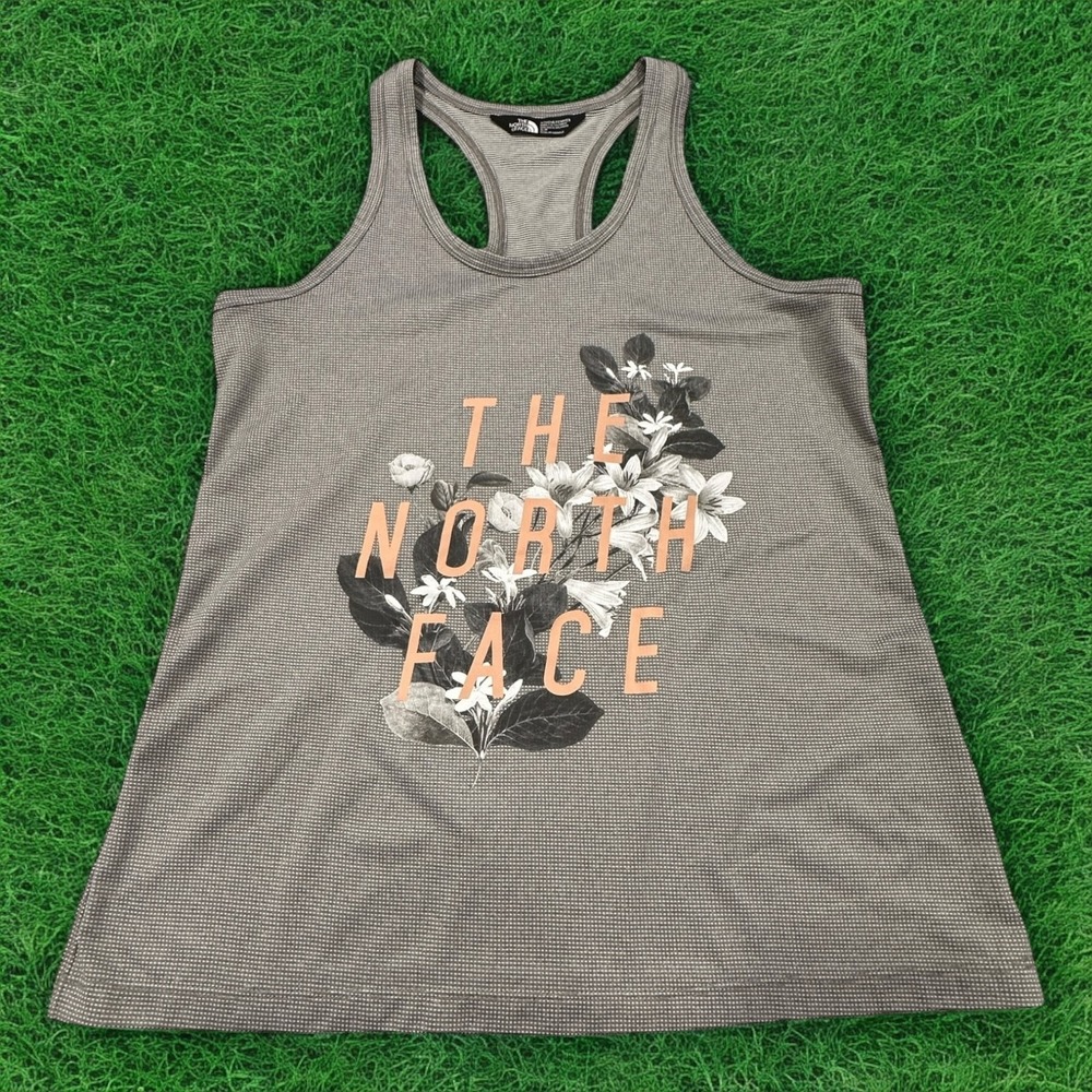 North Face Tank Top Womens Small Sleeveless Lightweight Stretch Gray Workout Jog
